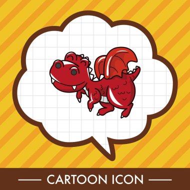 dinozor karikatür Tema öğeleri vektör, eps simgesi öğesi