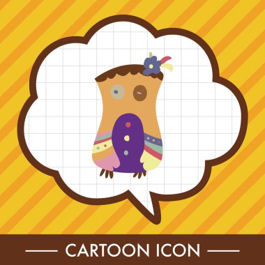 baykuş karikatür Tema öğeleri vektör, eps simgesi öğesi