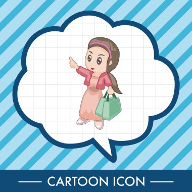 Alışverişçi Tema elemets vektör, eps simgesi öğesi