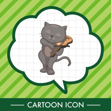 hayvan kedi enstrüman çizgi film Tema öğeleri simge öğesi oynarken