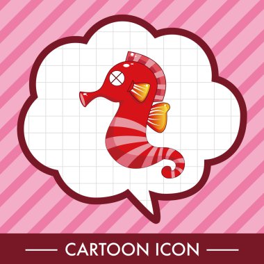 Hippocampus Tema öğeleri vektör, eps simgesi öğesi