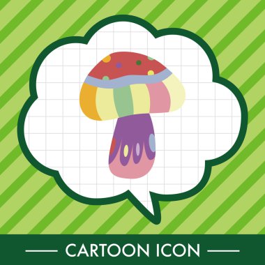 mantar karikatür Tema öğeleri vektör, eps simgesi öğesi