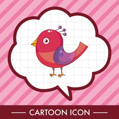 kuş çizgi film Tema öğeleri vektör, eps simgesi öğesi