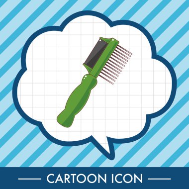 Evde beslenen hayvan köpek fırça Tema eleman vektör, eps10 simgesi öğesi