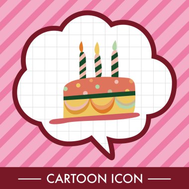 Dekorasyon kek Tema öğeleri vektör, eps10 simgesi öğesi