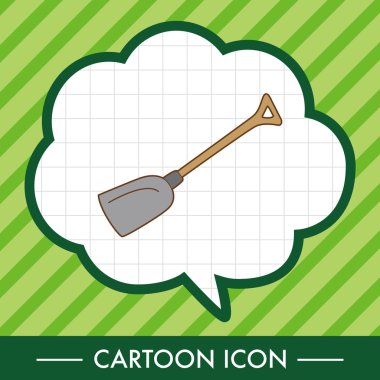 Bahçe küreği simgesi öğesi