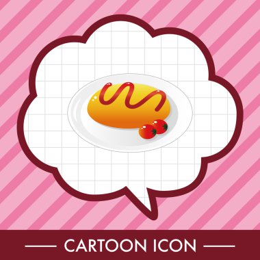 Japon yemekleri Çin böreği pirinç öğeleri vektör, eps simgesi öğesi