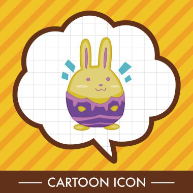 Paskalya tavşanı Tema eleman vektör, eps simgesi öğesi