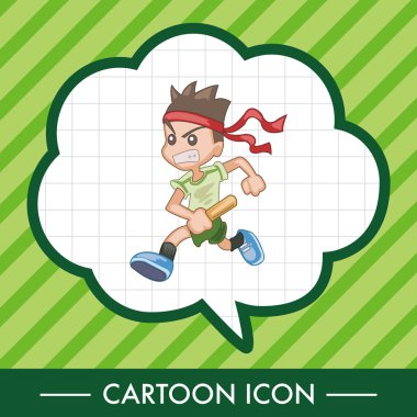 Öğrenci çizgi film Tema öğeleri simge öğesi