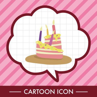 Dekorasyon kek Tema öğeleri vektör, eps10 simgesi öğesi