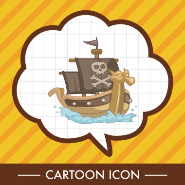 Korsan gemi Tema öğeleri simge öğesi