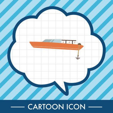 Ulaşım tekne Tema öğeleri vektör, eps simgesi öğesi