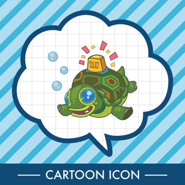 hayvan kaplumbağa çizgi film Tema öğeleri simge öğesi