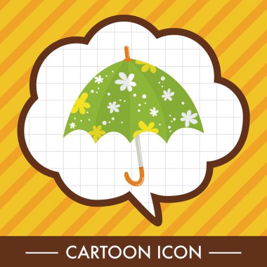 Şemsiye Tema elemets vektör, eps simgesi öğesi