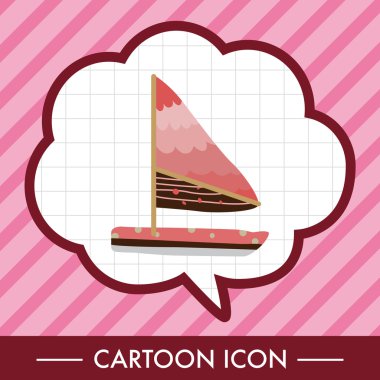 Ulaşım tekne Tema öğeleri vektör, eps simgesi öğesi