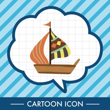 Ulaşım tekne Tema öğeleri vektör, eps simgesi öğesi