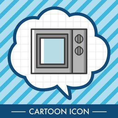 Ev aletleri Tema mikrodalga öğeleri simge öğesi