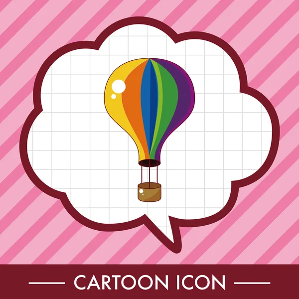 Playground hot air ballon theme elements vector, eps icon element — Vetor de Stock