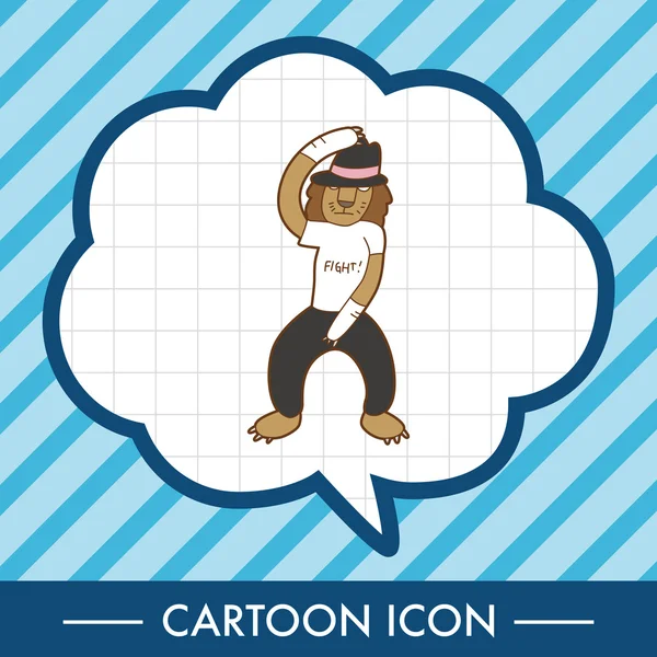 Dierlijke dansende cartoon thema elementen pictogram element — Stockvector
