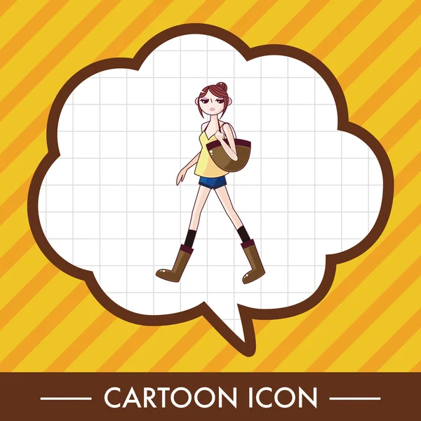 alışveriş kız Tema öğeleri vektör, eps simgesi öğesi