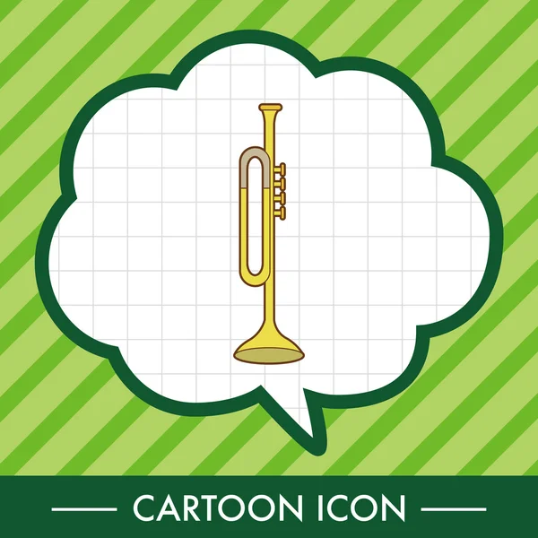 Musique trompette thème éléments vecteur, eps icône élément — Image vectorielle