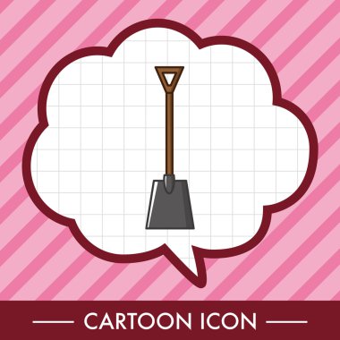 Bahçe küreği Tema öğeleri simge öğesi