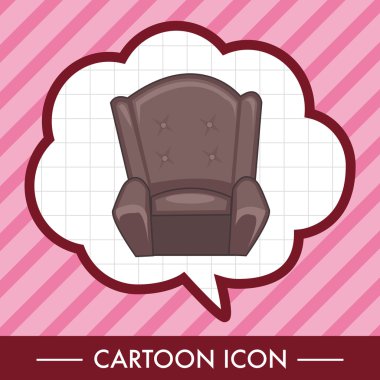 mobilya Tema koltuk kanepe öğeleri vektör, eps simgesi öğesi