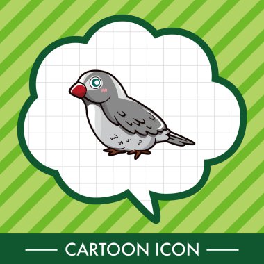 kuş çizgi film Tema öğeleri vektör, eps simgesi öğesi