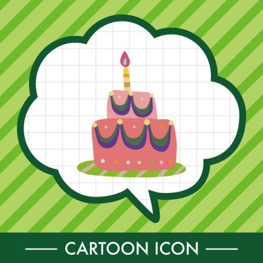 Dekorasyon kek Tema öğeleri vektör, eps10 simgesi öğesi