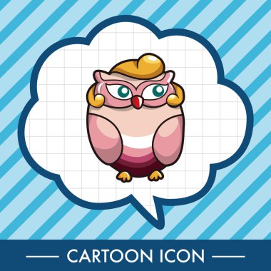 baykuş karikatür Tema öğeleri vektör, eps simgesi öğesi