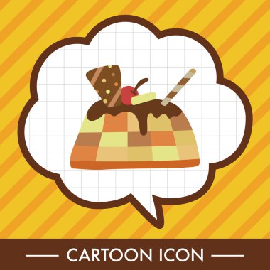 Dekorasyon kek Tema öğeleri vektör, eps10 simgesi öğesi