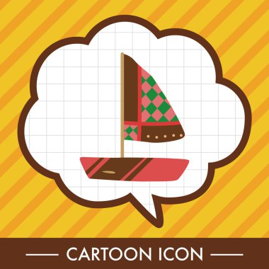 Ulaşım tekne Tema öğeleri vektör, eps simgesi öğesi