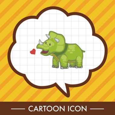 dinozor karikatür Tema öğeleri vektör, eps simgesi öğesi