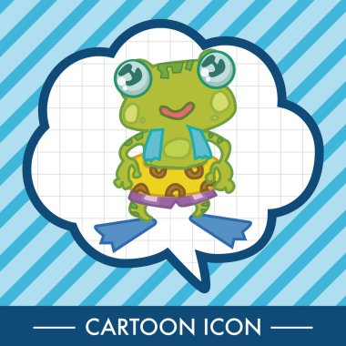 hayvan kurbağa çizgi film Tema öğeleri simge öğesi