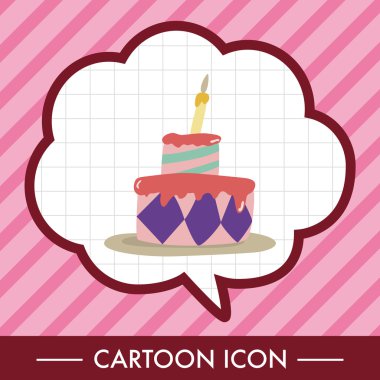 Dekorasyon kek Tema öğeleri vektör, eps10 simgesi öğesi