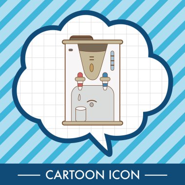 Su dağıtıcısı makine simgesi öğesi