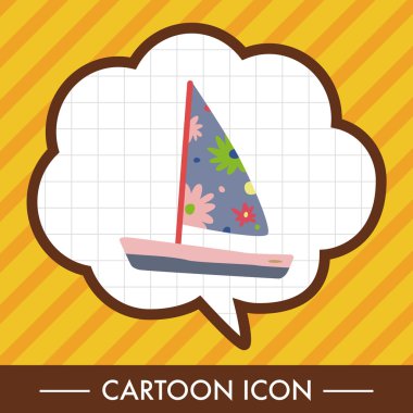 Ulaşım tekne Tema öğeleri vektör, eps simgesi öğesi