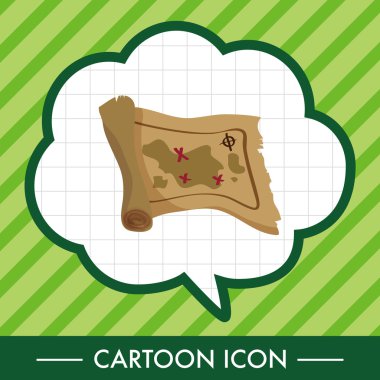 Hazine harita Tema öğeleri simge öğesi