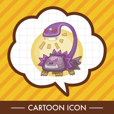 Tasarım canavar lamba stil tema öğeleri vektör, eps simgesi öğesi