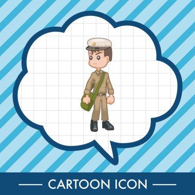 Öğrenci çizgi film Tema öğeleri simge öğesi