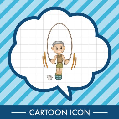 atlama egzersiz Tema öğeleri vektör, eps simgesi öğesi