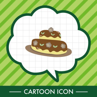 Dekorasyon kek Tema öğeleri vektör, eps10 simgesi öğesi