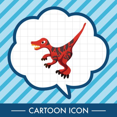 dinozor karikatür Tema öğeleri vektör, eps simgesi öğesi