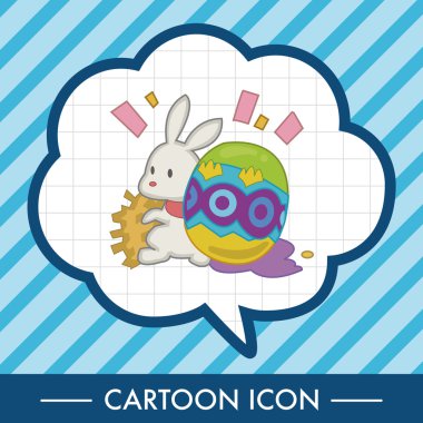 Paskalya tavşanı Tema eleman vektör, eps simgesi öğesi