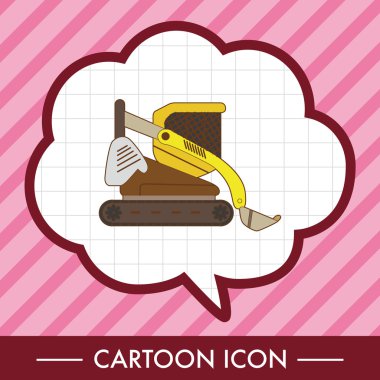 Ekskavatör Tema öğeleri vektör, eps simgesi öğesi