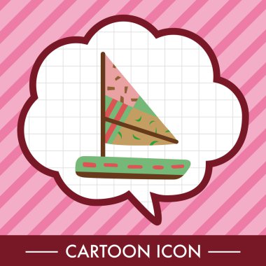 Ulaşım tekne Tema öğeleri vektör, eps simgesi öğesi