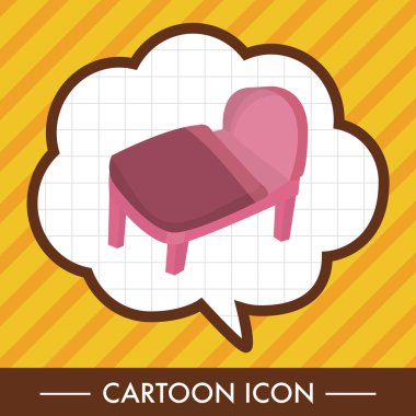 mobilya Tema yatak öğeleri vektör, eps simgesi öğesi