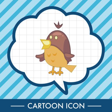 kuş çizgi film Tema öğeleri vektör, eps simgesi öğesi