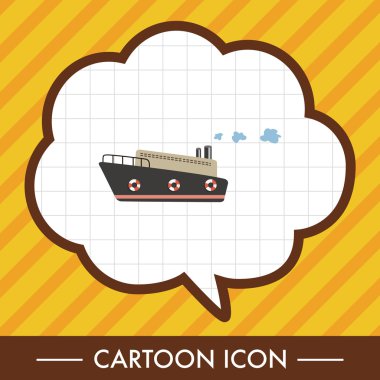 Ulaşım tekne Tema öğeleri vektör, eps simgesi öğesi