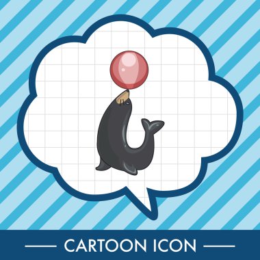 sirk hayvan Tema öğeleri vektör, eps simgesi öğesi